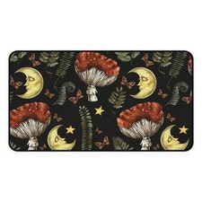 Cottagecore Mushroom Moon Desk Mat Vintage Aesthetic Mouse Pad picture