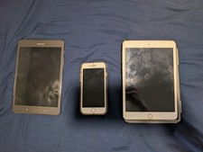Apple iPad Mini 3 3rd Gen A1599 & iPhone 7 a1778 & Samsung SM- T350 Tablet  picture