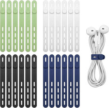 Organizador de Cables de Silicona Kit 24 Pzs Ataduras Reutilizables de Cable picture