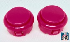 🕹 COMPETITION PRO 2 x Button Pink / Pink / Fire Buttons / Amiga / Atari / C64 🕹 picture