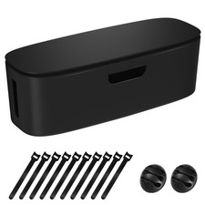 Cable Management Box - Large Cord Organizer Box to Hide Power Strip & Under D... picture