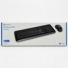 Microsoft Wireless 850 Desktop Wireless Keyboard & Mouse Black AES QWERTY picture