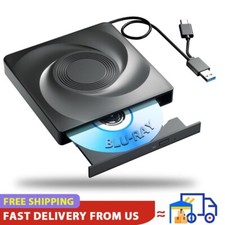 External Blu ray Drive, Portable 3D Bluray Optical Drive, CD DVD Burner USB 3.0 picture