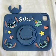 Cartoon Case For iPad Pro 11 2024 Shockproof Blue Silicone Handle Stand Cover picture