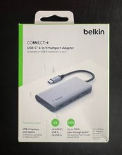 Belkin CONNECT USB-C 4-in-1 Multiport Adapter - Gray (AVC006BTSGY) New picture
