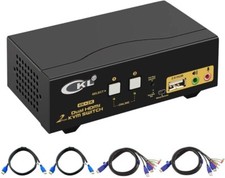 CKL HDMI KVM 2 Port 4K 30Hz Dual Monitor Extended Display (CKL-922HUA) picture