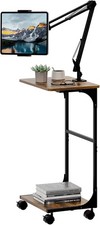 Floor Kindle Tablet iPad Stand W/ C-Shaped Side Table Angle Height Adjustable picture
