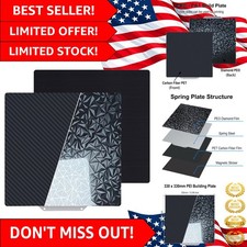 330x330mm Spring Steel PEO+PET Build Plate - Superior Adhesion for 3D Printing picture