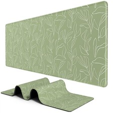 BOSOBO Large Desk Pad - XXL XL - 31.5 x 11.8 Inches, Minimalist Green Leaf  picture