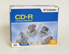 Verbatim CD-Recordable CD-R Discs 9x 80min 1x-52x NEW picture