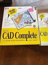 Key CAD Complete CD-Rom Software by SoftKey for Windows 95/3.1 & MAC 1994 Sealed picture