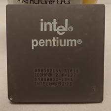 Intel Pentium 166MHz A80502166 SY016 Socket 7 Ceramic Gold CPU Processor picture