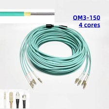 10G OM3 Multimode 60m LC-LC Armored 4 Core Fiber Optic Patch Cord Jumper Cable picture