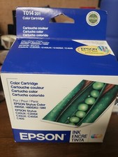 Epson T013 T014 Black & Tri-Color Ink Cartridges Combo Genuine New picture