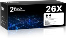 2-Pack Toner Cartridge Black 26X Compatible With HP Printer BN Colorfly picture