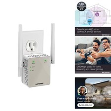 NETGEAR EX6120 WiFi Range Extender AC1200 Dual Band Compact Wall Plug picture
