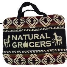 Natural Grocers Wool Laptop Bag Case Black Llama Pattern OS Excellent picture
