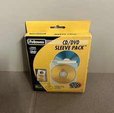 Fellowes CD/DVD Sleeve Pack Double Sided 25 Pack picture