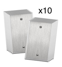 Box of 10 LEVITON 84014-40 ONE-GANG NON MAGNETIC WALLPLATE STAINLESS STEEL picture