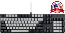 Teclado Mecanico Para Juegos Teclado Con Cable, Teclado Mecánico (Negro Y Gris) picture