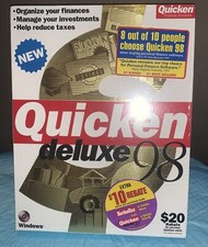 Quicken Deluxe 98 Financial Solutions New Sealed For Windows  picture