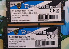 G.SKILL Ripjaws 32GB (2x16GB) DDR4-3200 CL22 SO-DIMM 260-Pin F4-3200C22D-32GRS picture