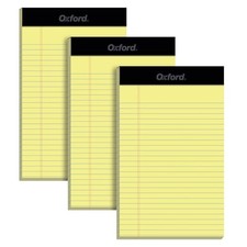  5 x 8 Inch Legal Pads, 3 Pack, Narrow Ruled on Both Sides, Canary Yellow  picture