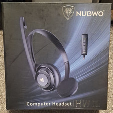 NUBWO HW02 Wired On-Ear Headset 3.5mm/USB Boom Mic Inline Control Black picture