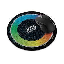 Non-Slip Round Mousepad, WIRESTER 2026 Calendar Mouse Pad for Home, Office and G picture