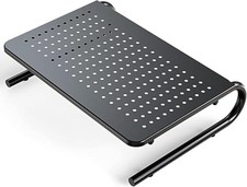 HUANUO Monitor Riser for Desk, Laptop Stand with Vented Steel Shelf, Black picture