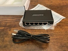 Dualcomm DCSW-1005PT 10/100 Base-T Ethernet Network Tap USB Power POE Pass Thru picture