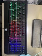 Victsing Gaming Keyboard Ergonomic USB Wired RGB Glowing Light Up picture