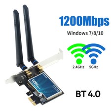 AC1200 PCI-E WiFi Card Dual Band 1200Mbps 802.11ac Wireless Bluetooth Adapter PC picture
