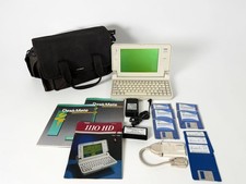 Vintage Tandy 1110 HD Notebook Computer w/Case Manuals OG Disks AC Adapter AS IS picture