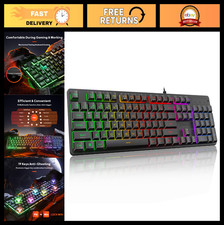 Rainbow LED Gaming Keyboard - 104 Keys Wired Mechanical, Backlit, Anti-Ghosting, picture