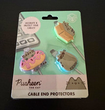 Pusheen The Cat Cable End Protectors 3-Pack Plastic Multicolor New picture