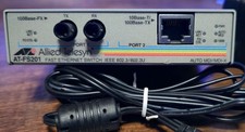 Vintage Fast Ethernet Switch Allied Telesyn AT-FS201 100Base-FX 12V 0.5A picture