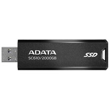 ADATA SC610 2TB Retractable USB Portable SSD USB 3.2 Up to 550Mb/s Black/Red picture