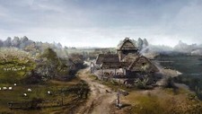 Landscape the witcher 3 wild hunt video games concept Custom Gaming Mat Desk picture