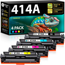 Smart Ink Compatible 414A Toner Cartridges 4 Pack (with Chip) Replacement for HP picture