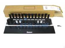 Panduit WMPHF2E 2U PatchLink Horizontal Cable Manager w/Cover, FRONT ONLY ~STSI picture