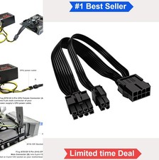 EPS12V CPU 8 Pin Female to ATX 8 Pin and 4 Pin Male Power Supply Extension picture