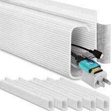 EVEO Cable Management 96'' J Channel- 6 Pack Cord Cover- Cable Raceway- Cable Ma picture