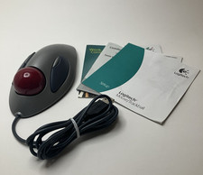 Logitech T-BC21 Trackball USB Mouse Marble Ball 804377-0000 TESTED Ambidextrous picture