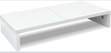 TEAMIX 20 Inch Monitor Stand Riser for Desk, Wood Computer Stand, White picture