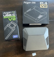 Raspberry Pi 4 8GB RAM Kit w/ Power Supply, Argon One V2 Case, 256GB MicroSD picture