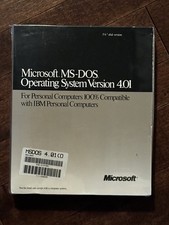 Microsoft MS-DOS 4.01 Complete Retail Box 5.25