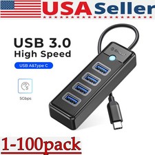 4 Port USB C Hub Splitter Multi Adapter 5Gbps High Speed PC Desktop Laptop LOT picture