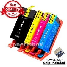 4PACK 910XL Ink Combo W/Chip for HP OfficeJet Pro 8010 8020 8022 8025 8028 8030 picture