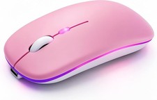 Wireless Bluetooth Mouse Rechargeable Long Lasting Dual Mode - BT 5.2 & 2.4G Sil picture